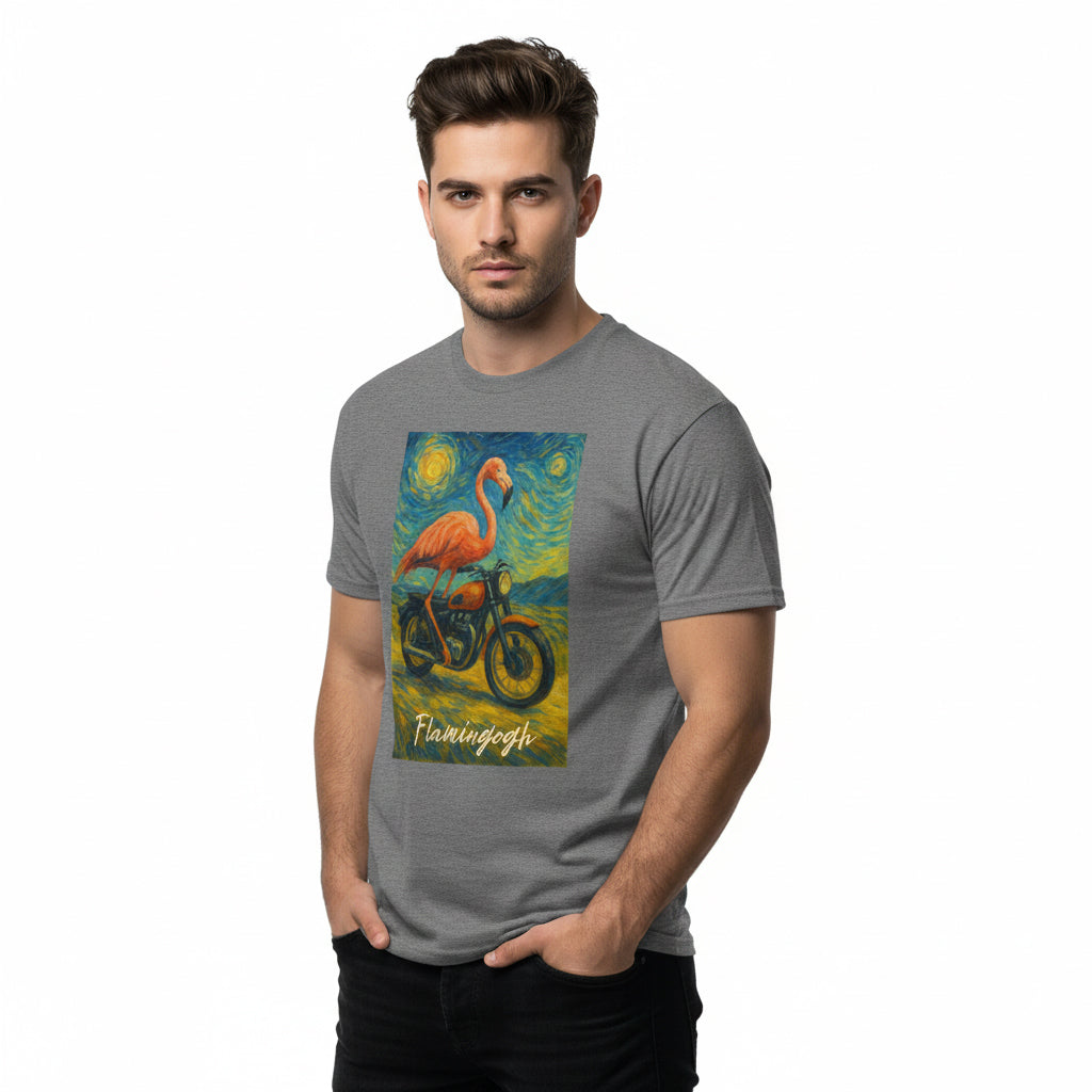 Flamingogh Flamingo Van Gogh Tee – Unique Art Lover Gift, Unisex, Soft Cotton