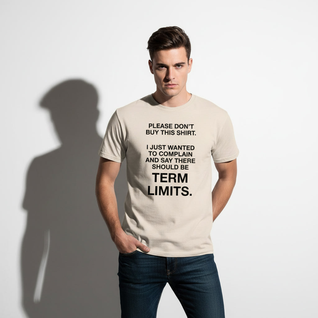 Political Statement T-Shirt – There Should Be TERM LIMITS, Retro Graphic