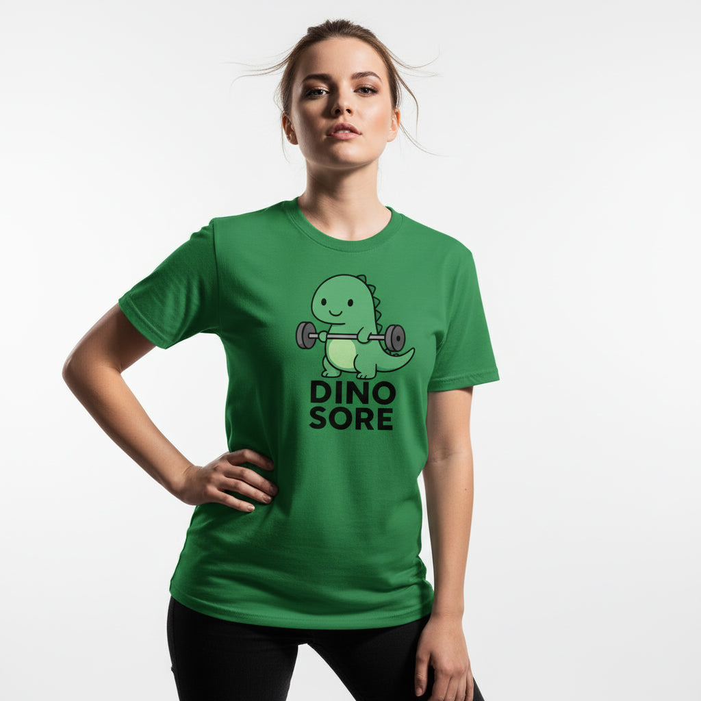 Funny Dino Sore Slogan Tee – Prehistoric Humor, Unisex, Youth & Adult