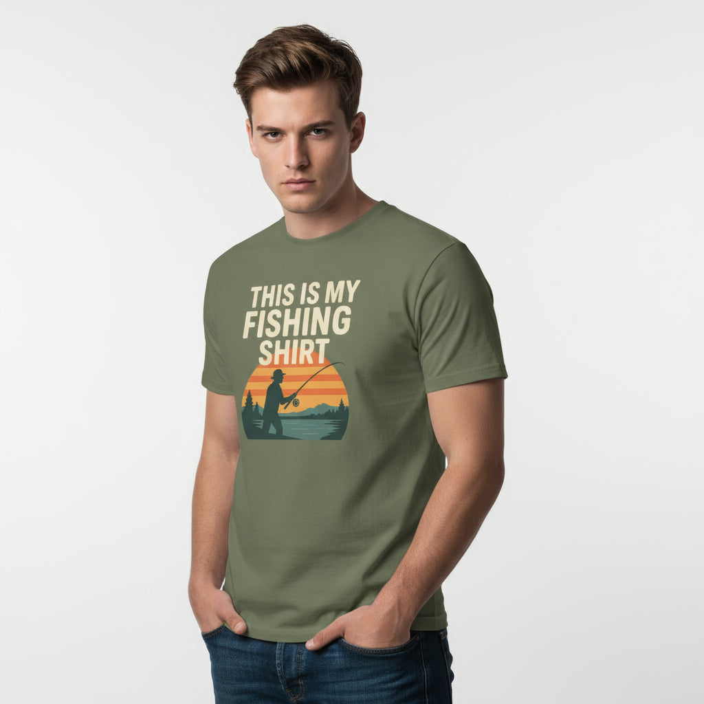 This Is My Fishing Shirt Funny T-Shirt – Angler Humor, Unisex, Soft Cotton