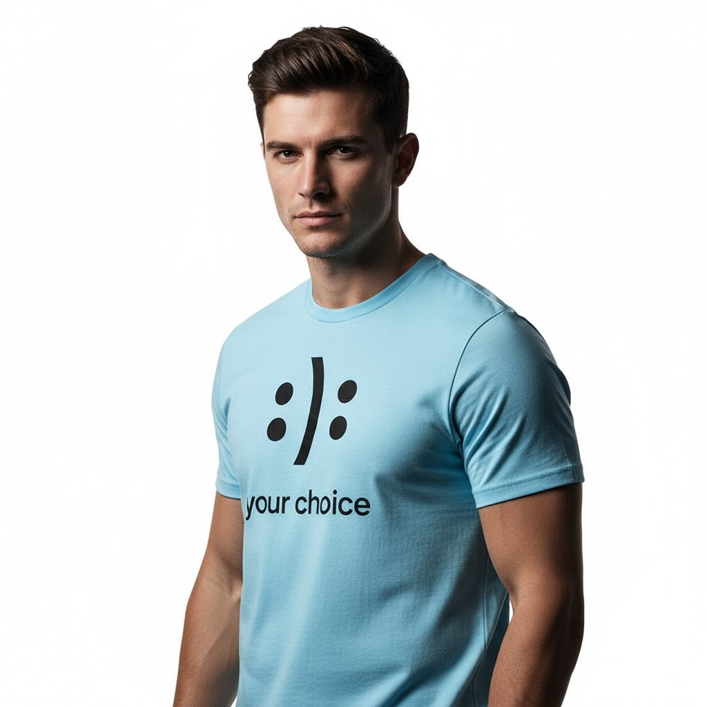 :): Smiley Your Choice T-Shirt – Mood Shirt, Graphic, Comfortable Fit, Gift