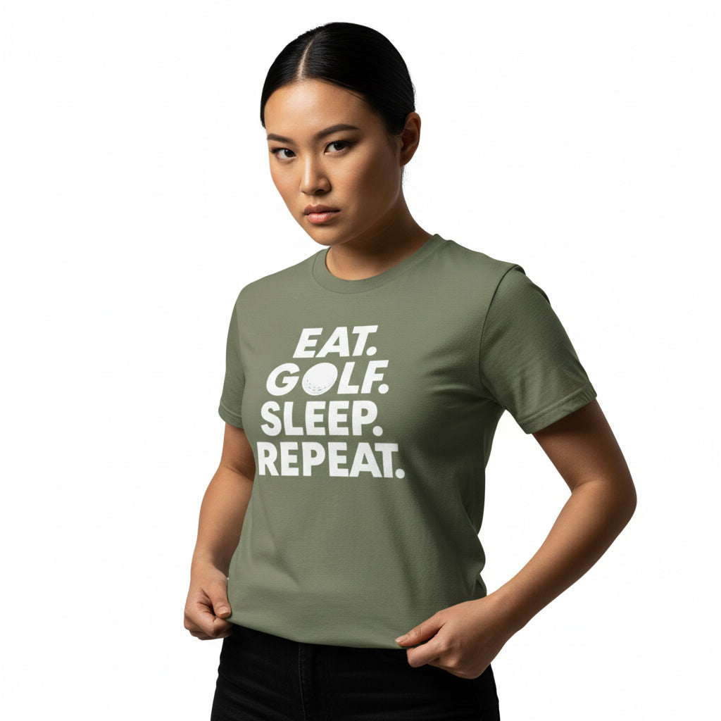 Eat. Golf. Sleep. Repeat. Golf Lifestyle Shirt – Unisex, Player Gift