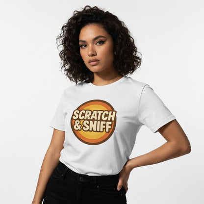 Scratch & Sniff Funny T-Shirt – Graphic Humor Tee, Unisex, Soft Cotton