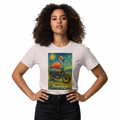 Flamingogh Flamingo Van Gogh Tee – Unique Art Lover Gift, Unisex, Soft Cotton