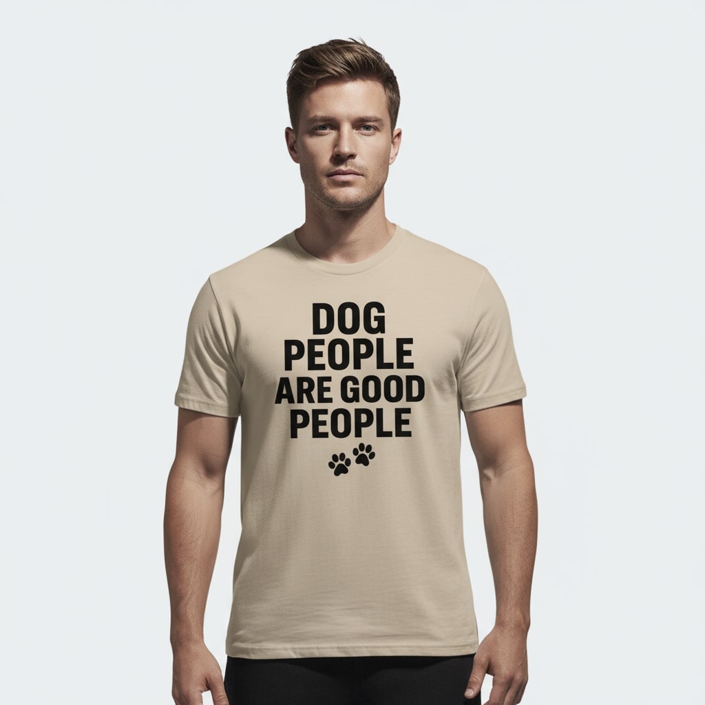 Dog People Are Good People - Funny Dog People T-Shirt – Pet Owner Statement, Comfortable Fit, Men’s & Women’s