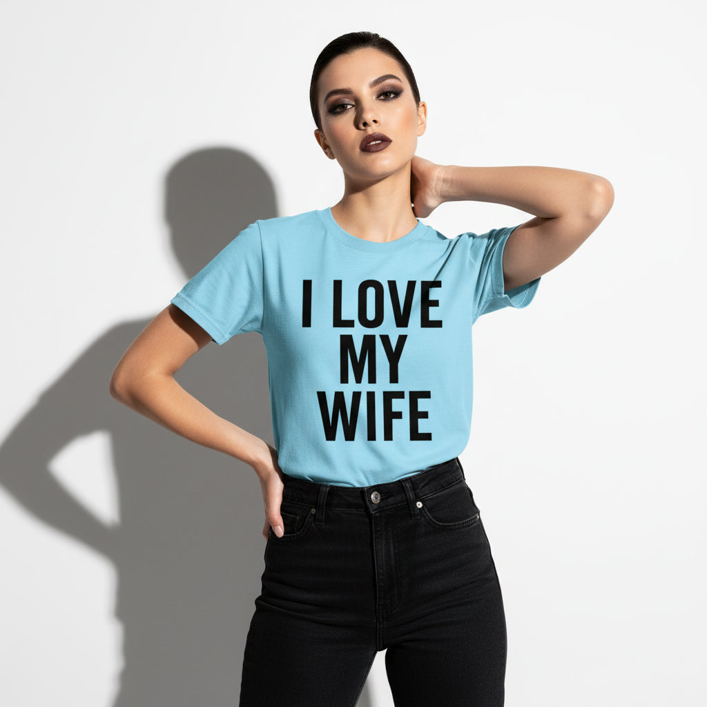I Love My Wife Classic T-Shirt – Romantic Slogan, Comfortable Fit, Valentine’s Gift
