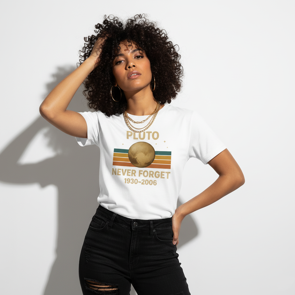 Pluto Planet Memorial Tee – Science Humor Shirt, Comfortable Fit, Gift for Space Fans