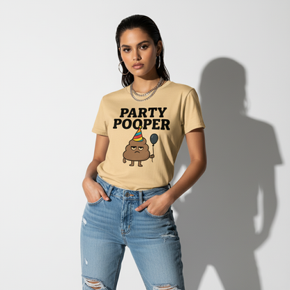 Party Pooper Graphic Tee – Silly Humor Shirt, Unisex, Gift for Friends