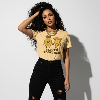 Better Together Pizza Pineapple Tee – Unique Foodie Shirt, Comfortable Fit, Youth & Adult