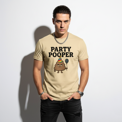 Party Pooper Graphic Tee – Silly Humor Shirt, Unisex, Gift for Friends