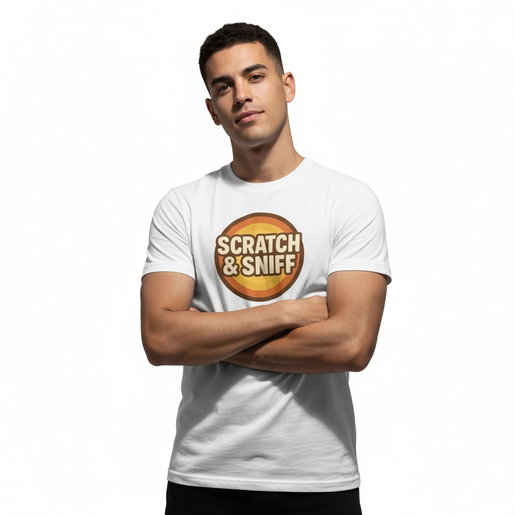 Scratch & Sniff Funny T-Shirt – Graphic Humor Tee, Unisex, Soft Cotton