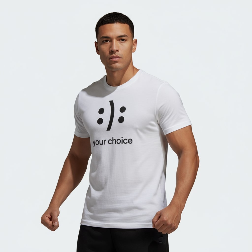 :): Smiley Your Choice T-Shirt – Mood Shirt, Graphic, Comfortable Fit, Gift