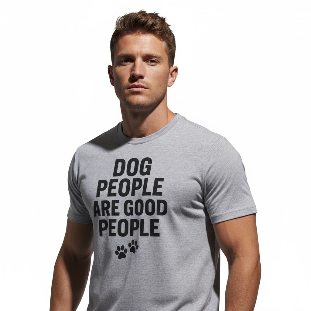Dog People Are Good People - Funny Dog People T-Shirt – Pet Owner Statement, Comfortable Fit, Men’s & Women’s