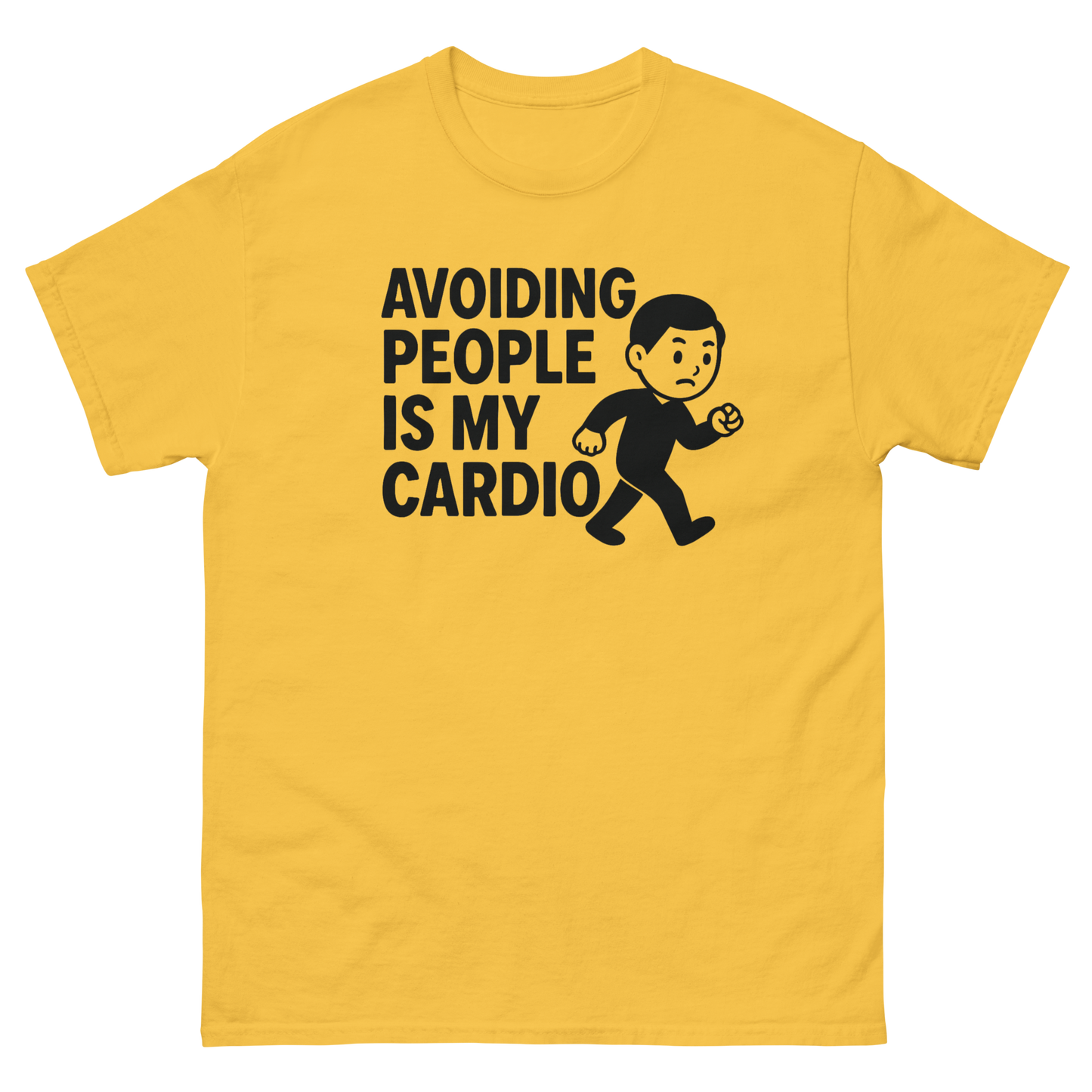 Avoiding People Is My Cardio Funny T-Shirt – Introvert Humor Tee, Unisex, Soft Cotton