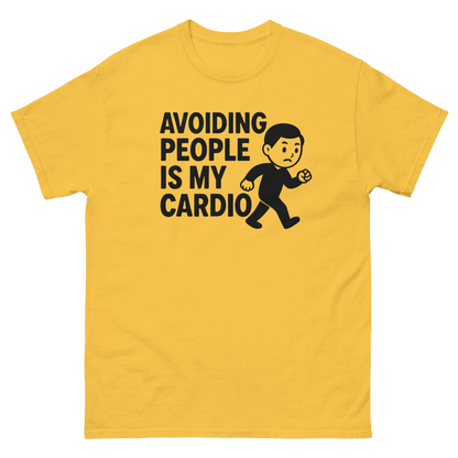 Avoiding People Is My Cardio Funny T-Shirt – Introvert Humor Tee, Unisex, Soft Cotton