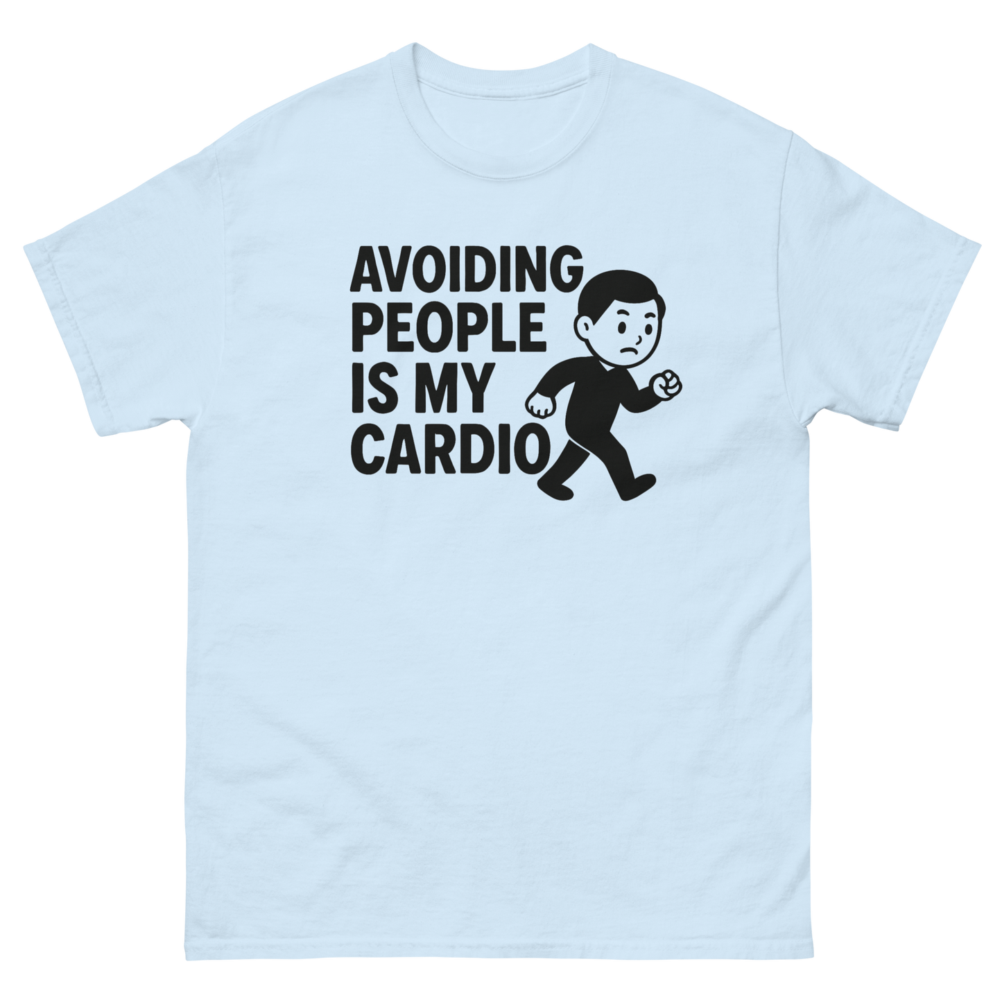 Avoiding People Is My Cardio Funny T-Shirt – Introvert Humor Tee, Unisex, Soft Cotton