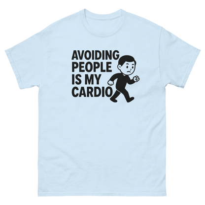 Avoiding People Is My Cardio Funny T-Shirt – Introvert Humor Tee, Unisex, Soft Cotton