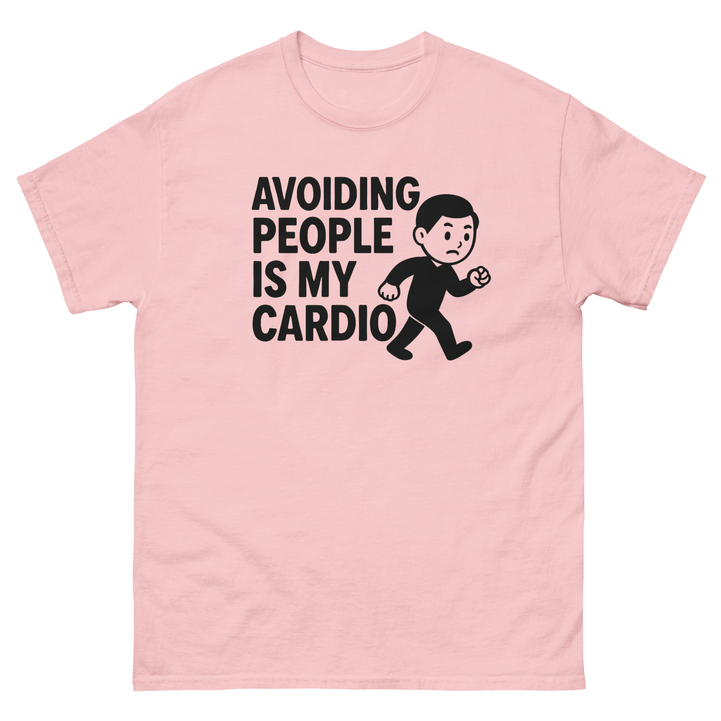 Avoiding People Is My Cardio Funny T-Shirt – Introvert Humor Tee, Unisex, Soft Cotton