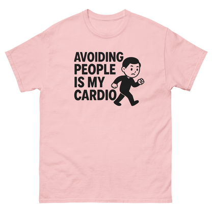 Avoiding People Is My Cardio Funny T-Shirt – Introvert Humor Tee, Unisex, Soft Cotton