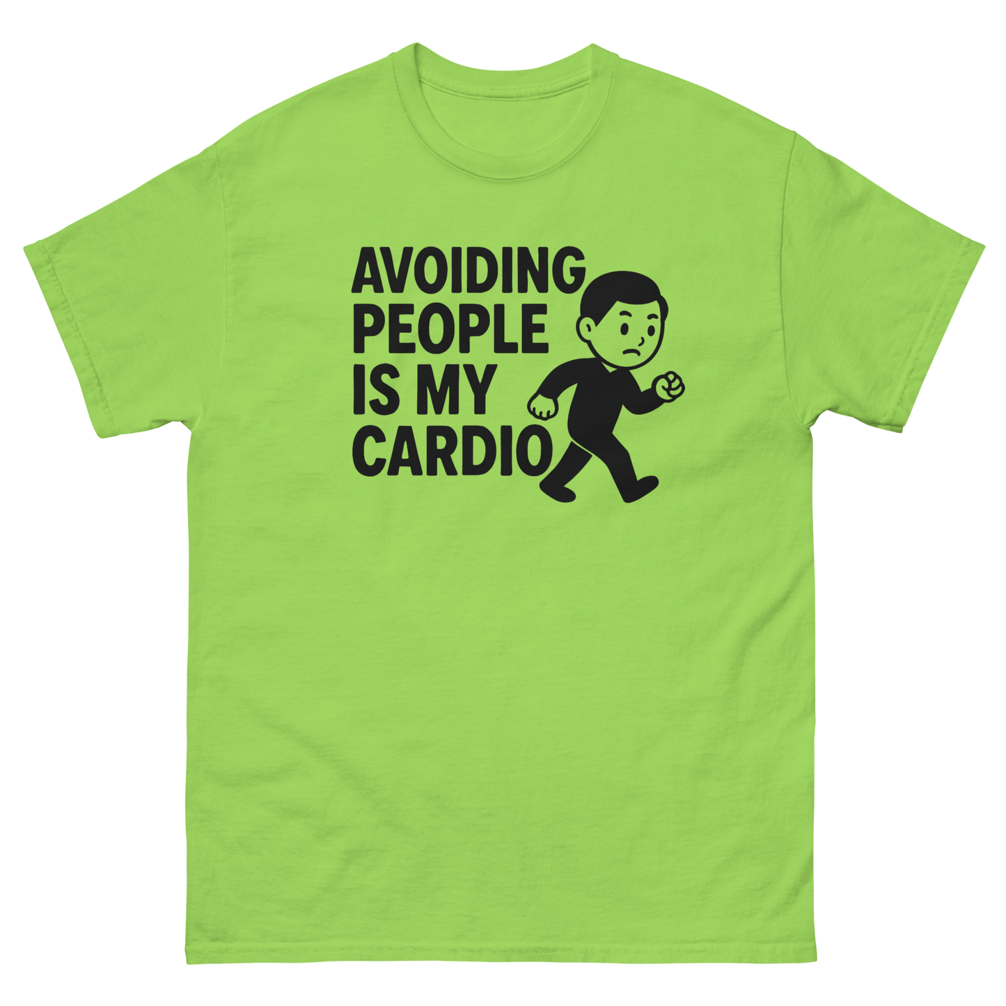 Avoiding People Is My Cardio Funny T-Shirt – Introvert Humor Tee, Unisex, Soft Cotton