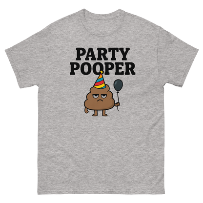 Party Pooper Graphic Tee – Silly Humor Shirt, Unisex, Gift for Friends