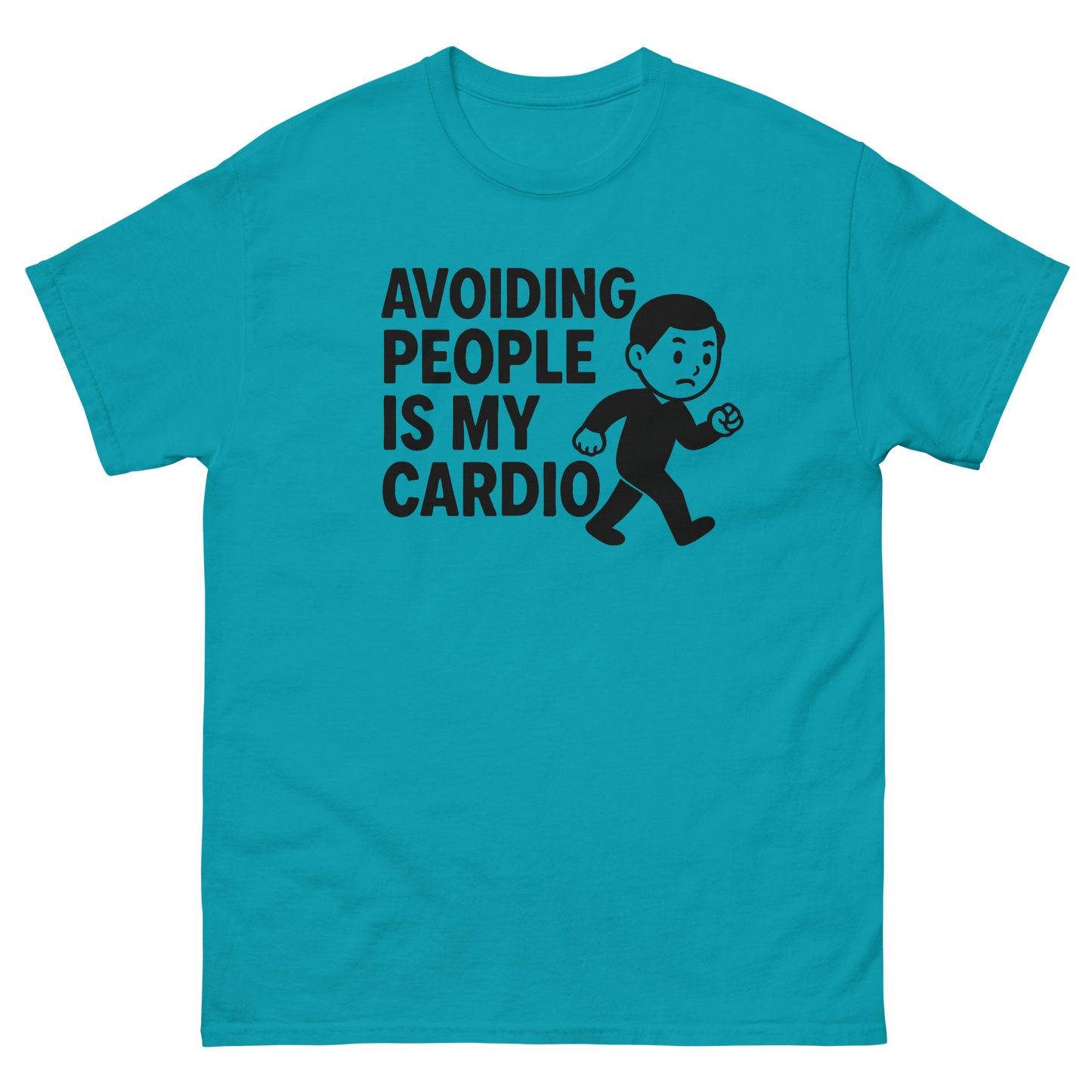 Avoiding People Is My Cardio Funny T-Shirt – Introvert Humor Tee, Unisex, Soft Cotton