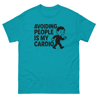 Avoiding People Is My Cardio Funny T-Shirt – Introvert Humor Tee, Unisex, Soft Cotton
