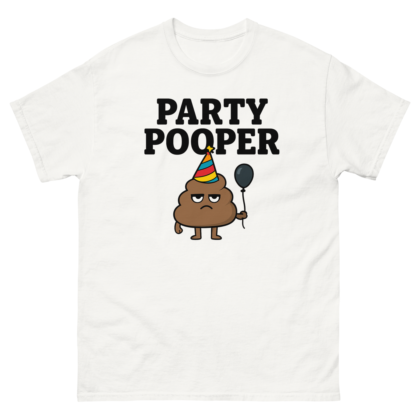 Party Pooper Graphic Tee – Silly Humor Shirt, Unisex, Gift for Friends