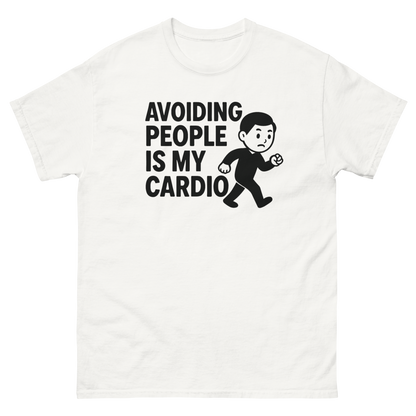 Avoiding People Is My Cardio Funny T-Shirt – Introvert Humor Tee, Unisex, Soft Cotton