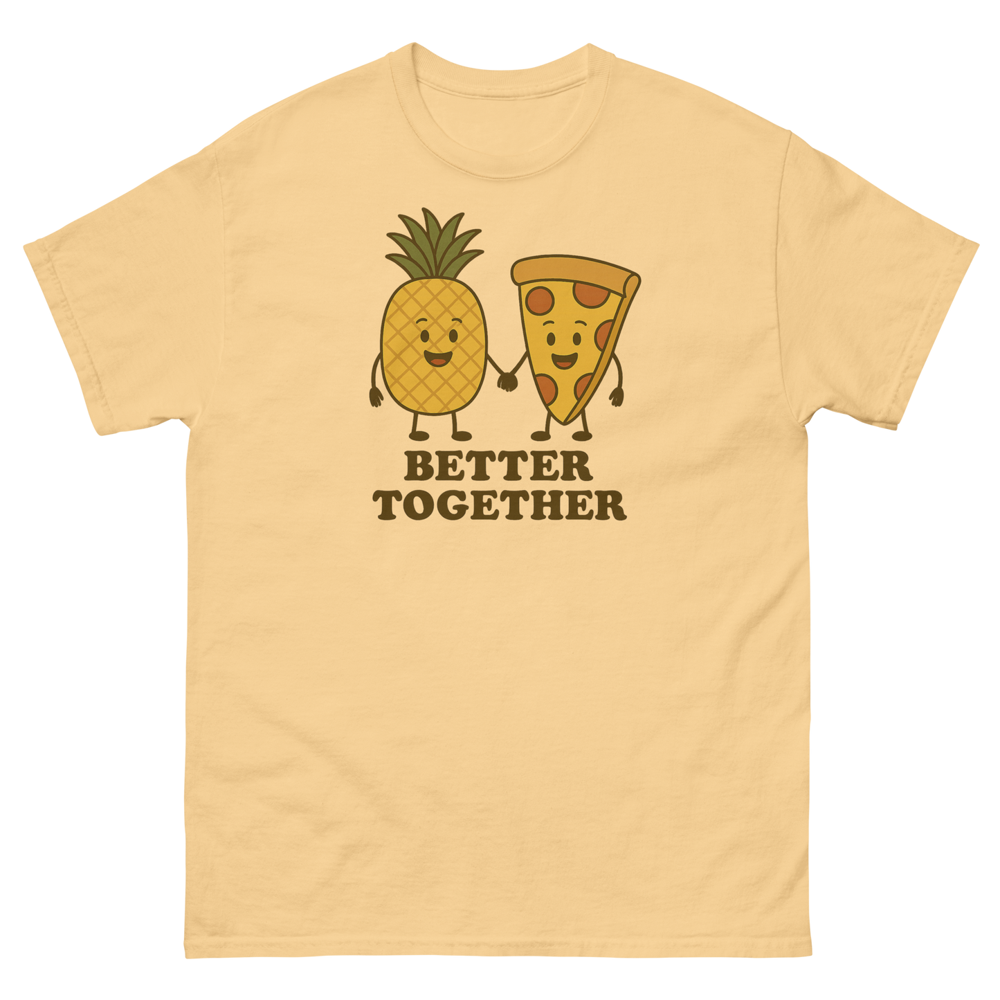 Better Together Pizza Pineapple Tee – Unique Foodie Shirt, Comfortable Fit, Youth & Adult